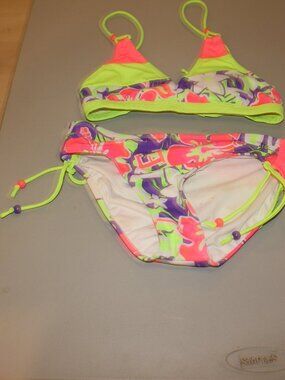 Multi Color 2 Pcs Justice Bikini Swimsuit Size 14